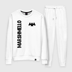 Костюм хлопковый женский Marshmello Style, цвет: белый