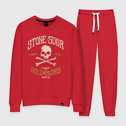 Костюм хлопковый женский Stone Sour: Gold Bones, цвет: красный