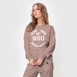 Костюм хлопковый женский NSU, цвет: пыльно-розовый — фото 2