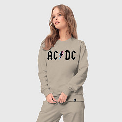 Костюм хлопковый женский AC/DC, цвет: миндальный — фото 2
