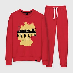 Костюм хлопковый женский Берлин - Германия, цвет: красный