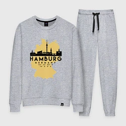 Костюм хлопковый женский Гамбург - Германия, цвет: меланж