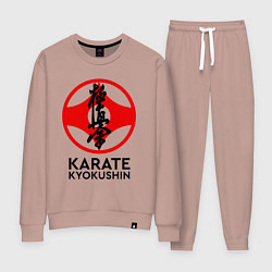 Костюм хлопковый женский Karate Kyokushin, цвет: пыльно-розовый