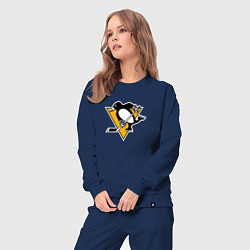 Костюм хлопковый женский Pittsburgh Penguins: Evgeni Malkin, цвет: тёмно-синий — фото 2