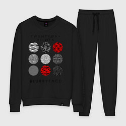 Костюм хлопковый женский TOP: Blurryface, цвет: черный