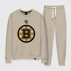 Костюм хлопковый женский Boston Bruins NHL, цвет: миндальный