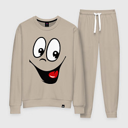 Костюм хлопковый женский Заразительная улыбка, цвет: миндальный