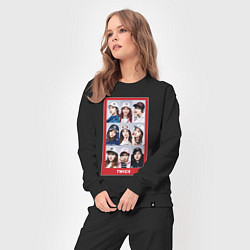 Костюм хлопковый женский TWICE, цвет: черный — фото 2