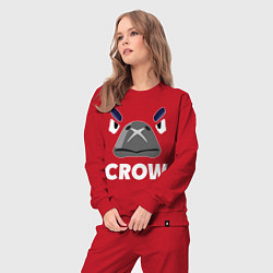 Костюм хлопковый женский Brawl Stars CROW, цвет: красный — фото 2