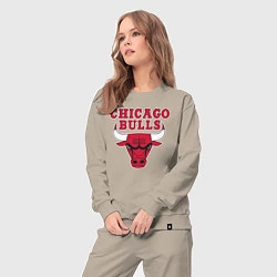 Костюм хлопковый женский CHICAGO BULLS, цвет: миндальный — фото 2