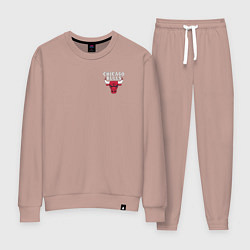 Костюм хлопковый женский CHICAGO BULLS, цвет: пыльно-розовый