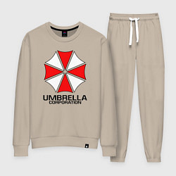 Костюм хлопковый женский UMBRELLA CORP, цвет: миндальный