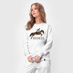 Костюм хлопковый женский HORSE RIDING, цвет: белый — фото 2