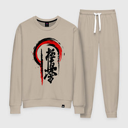 Костюм хлопковый женский Kyokushinkai, цвет: миндальный