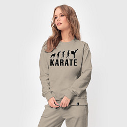 Костюм хлопковый женский Karate Evolution, цвет: миндальный — фото 2