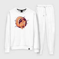 Костюм хлопковый женский Злая Белочка, цвет: белый