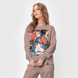 Костюм хлопковый женский Apex Legends Wattson, цвет: пыльно-розовый — фото 2