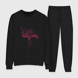 Костюм хлопковый женский Flamingo, цвет: черный