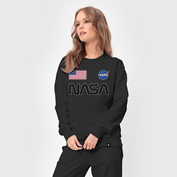 Костюм хлопковый женский NASA НАСА, цвет: черный — фото 2