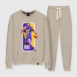 Костюм хлопковый женский NBA Kobe Bryant, цвет: миндальный