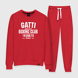 Костюм хлопковый женский Gatti Boxing Club, цвет: красный