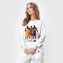 Костюм хлопковый женский Kobe, Michael, LeBron, цвет: белый — фото 2