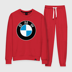 Костюм хлопковый женский BMW, цвет: красный