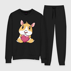 Костюм хлопковый женский Морская Свинка, цвет: черный