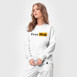 Костюм хлопковый женский FREE HUG, цвет: белый — фото 2