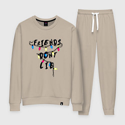 Костюм хлопковый женский Friends dont lie, цвет: миндальный