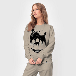 Костюм хлопковый женский Bear, цвет: миндальный — фото 2