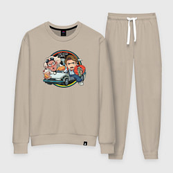 Костюм хлопковый женский Back to the Future, цвет: миндальный