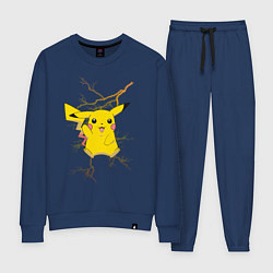 Костюм хлопковый женский Pikachu, цвет: тёмно-синий