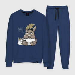 Костюм хлопковый женский Тоторо, цвет: тёмно-синий
