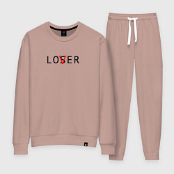 Костюм хлопковый женский Lover - loser, цвет: пыльно-розовый
