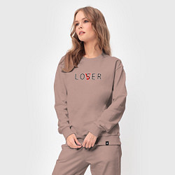Костюм хлопковый женский Lover - loser, цвет: пыльно-розовый — фото 2