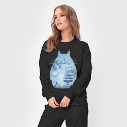 Костюм хлопковый женский Тоторо Миядзаки, цвет: черный — фото 2