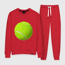Костюм хлопковый женский Теннис, цвет: красный