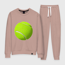 Костюм хлопковый женский Теннис, цвет: пыльно-розовый