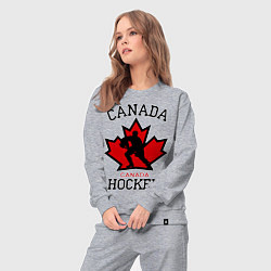 Костюм хлопковый женский Canada Hockey, цвет: меланж — фото 2
