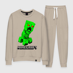 Костюм хлопковый женский MINECRAFT CREEPER, цвет: миндальный