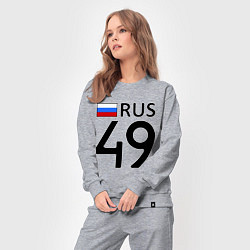 Костюм хлопковый женский RUS 49, цвет: меланж — фото 2