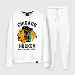 Костюм хлопковый женский CHICAGO BLACKHAWKS NHL, цвет: белый