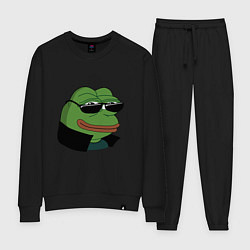 Костюм хлопковый женский Pepe в очках EZ, цвет: черный