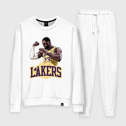 Костюм хлопковый женский LeBron - Lakers, цвет: белый