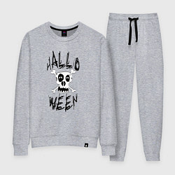 Костюм хлопковый женский Скелетик, цвет: меланж