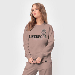 Костюм хлопковый женский Liverpool FC, цвет: пыльно-розовый — фото 2