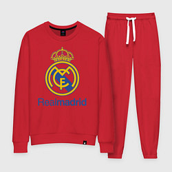 Костюм хлопковый женский Real Madrid FC, цвет: красный