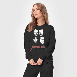 Костюм хлопковый женский Metallica, цвет: черный — фото 2
