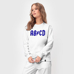 Костюм хлопковый женский ABCD надпись, цвет: белый — фото 2